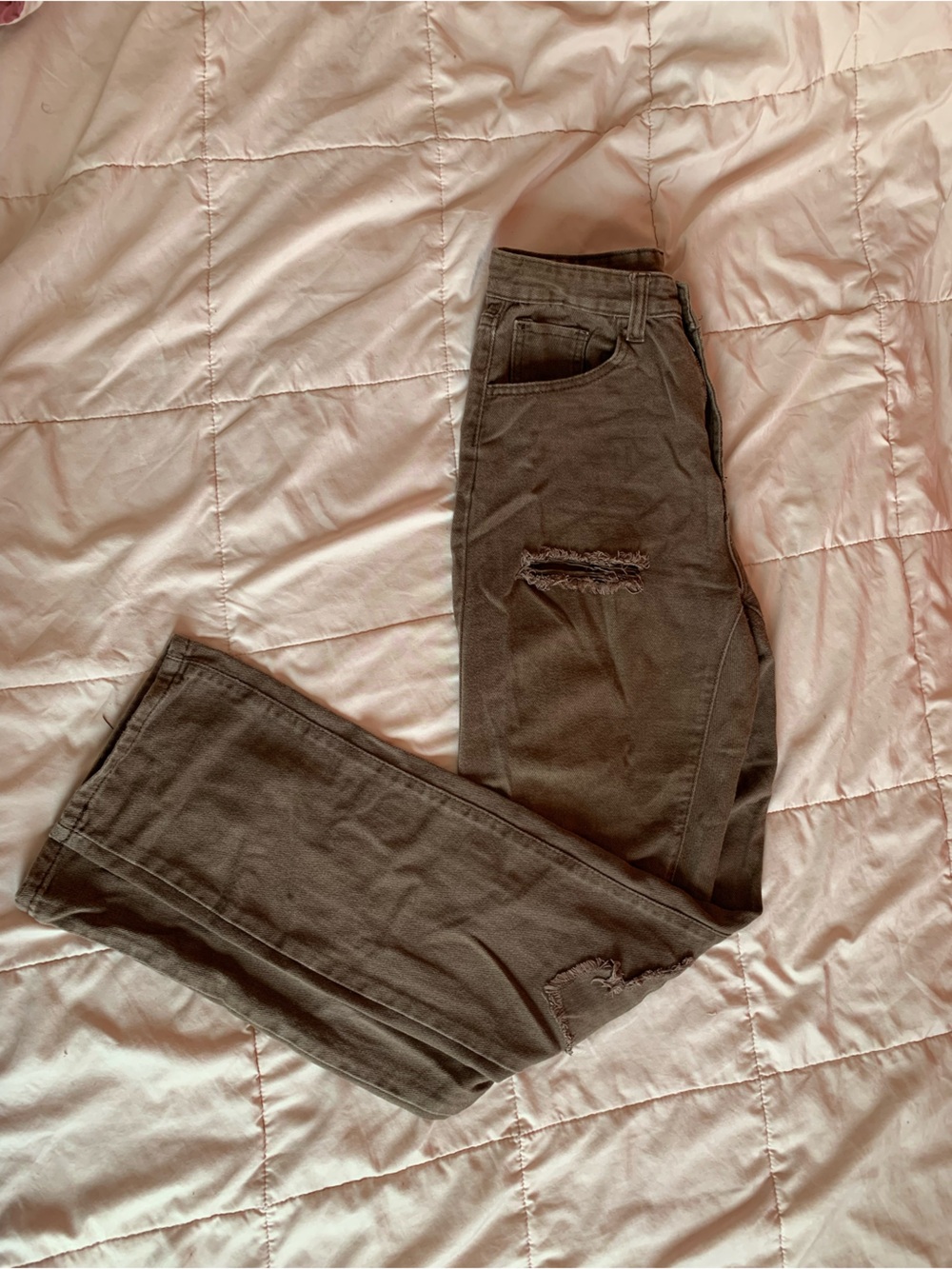 SHEIN Brown High-Waist Cargo Pants